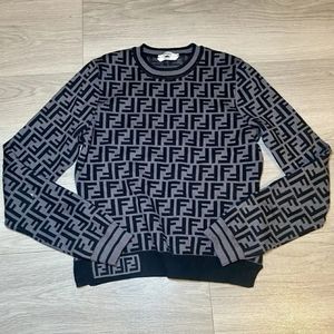 Fendi Monogram Logo Crewneck Sweater IT 38 US 2 XS